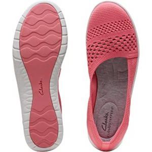 Clarks Cloudsteppers Adella Moon WOMENS Knit Slip-Ons SHOES-SNEAKERS coral